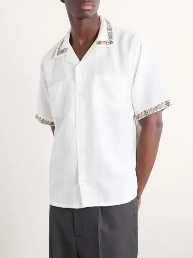 Corridor Harmony Camp-Collar Embroidered Linen and Cotton-Blend Shirt - Men | Thumbnail 3 Corridor Harmony Camp-Collar Embroidered Linen and Cotton-Blend Shirt - Men | Thumbnail 3