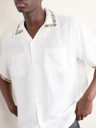 Corridor Harmony Camp-Collar Embroidered Linen and Cotton-Blend Shirt - Men | Thumbnail 5 Corridor Harmony Camp-Collar Embroidered Linen and Cotton-Blend Shirt - Men | Thumbnail 5