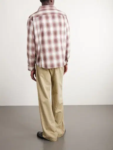 Corridor Driftwood Checked Cotton Shirt - Men | Thumbnail 4 Corridor Driftwood Checked Cotton Shirt - Men | Thumbnail 4