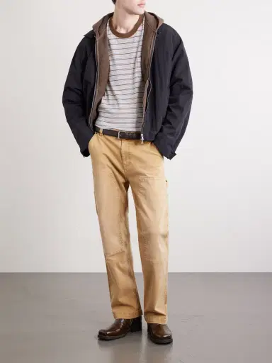 Visvim Striped Wool and Cotton-Blend T-Shirt - Men | Thumbnail 2 Visvim Striped Wool and Cotton-Blend T-Shirt - Men | Thumbnail 2