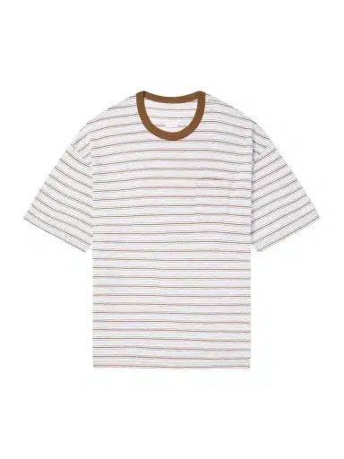 Visvim Striped Wool and Cotton-Blend T-Shirt - Men | Thumbnail 1 Visvim Striped Wool and Cotton-Blend T-Shirt - Men | Thumbnail 1