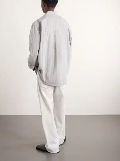 Our Legacy Above Striped Cotton and Linen-Blend Shirt - Men | Thumbnail 4 Our Legacy Above Striped Cotton and Linen-Blend Shirt - Men | Thumbnail 4