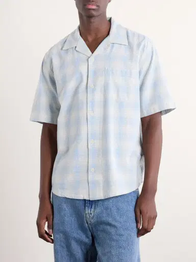 Corridor Camp-Collar Checked Cotton and Linen-Blend Shirt - Men | Thumbnail 3 Corridor Camp-Collar Checked Cotton and Linen-Blend Shirt - Men | Thumbnail 3