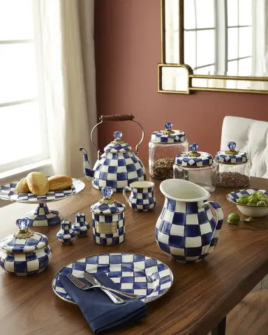 MacKenzie-Childs Royal Check Pitcher | Thumbnail 2 MacKenzie-Childs Royal Check Pitcher | Thumbnail 2