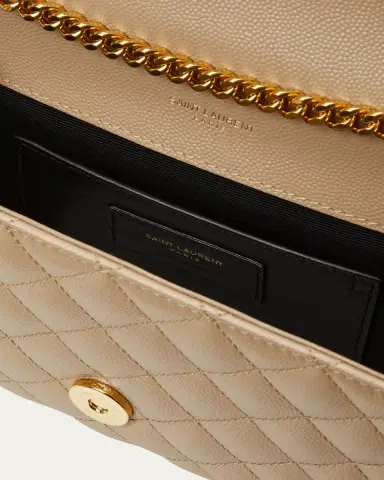 Saint Laurent Envelope Triquilt Small YSL Shoulder Bag in Grained Leather | Thumbnail 4 Saint Laurent Envelope Triquilt Small YSL Shoulder Bag in Grained Leather | Thumbnail 4