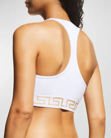 Versace Greca Border Racerback Sports Bra | Thumbnail 3 Versace Greca Border Racerback Sports Bra | Thumbnail 3