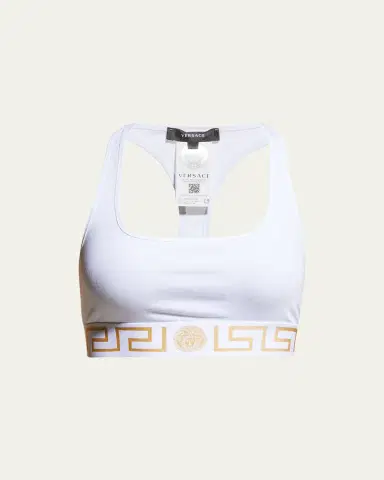 Versace Greca Border Racerback Sports Bra | Thumbnail 5 Versace Greca Border Racerback Sports Bra | Thumbnail 5