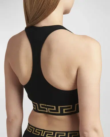 Versace Greca Border Racerback Sports Bra | Thumbnail 7 Versace Greca Border Racerback Sports Bra | Thumbnail 7