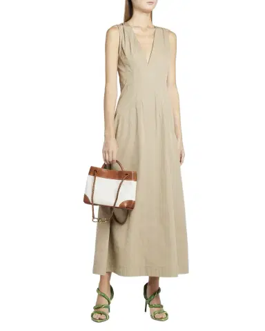 Bottega Veneta Small Andiamo Washed Canvas Top-Handle Bag | Thumbnail 1 Bottega Veneta Small Andiamo Washed Canvas Top-Handle Bag | Thumbnail 1