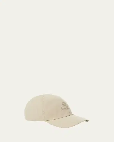 Loro Piana Men's Six-Panel Tonal Logo Baseball Cap | Thumbnail 3 Loro Piana Men's Six-Panel Tonal Logo Baseball Cap | Thumbnail 3