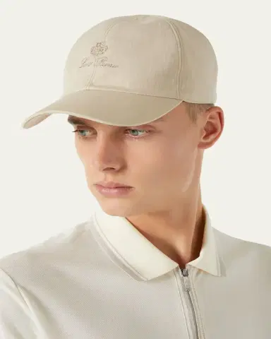 Loro Piana Men's Six-Panel Tonal Logo Baseball Cap | Thumbnail 5 Loro Piana Men's Six-Panel Tonal Logo Baseball Cap | Thumbnail 5