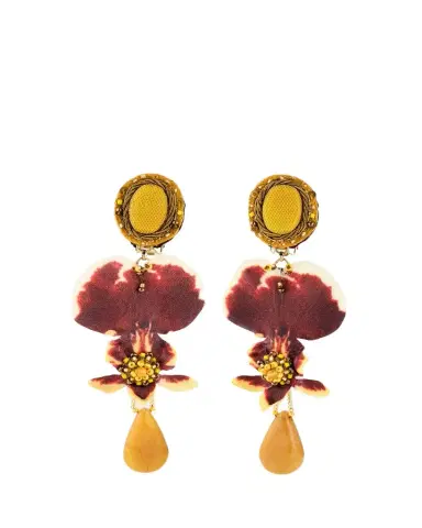 Ranjana Khan Midnight Orchid Earrings | Thumbnail 1 Ranjana Khan Midnight Orchid Earrings | Thumbnail 1