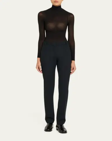 Commando Ballet Mock-Neck Sheer Tulle Thong Bodysuit | Thumbnail 2 Commando Ballet Mock-Neck Sheer Tulle Thong Bodysuit | Thumbnail 2