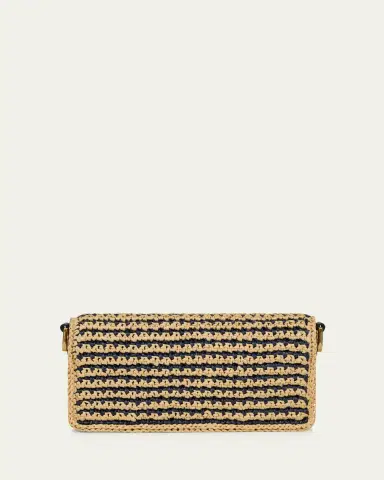 Christian Louboutin Bettina Mini Crossbody Bag in Striped Crochet Raffia | Thumbnail 2 Christian Louboutin Bettina Mini Crossbody Bag in Striped Crochet Raffia | Thumbnail 2