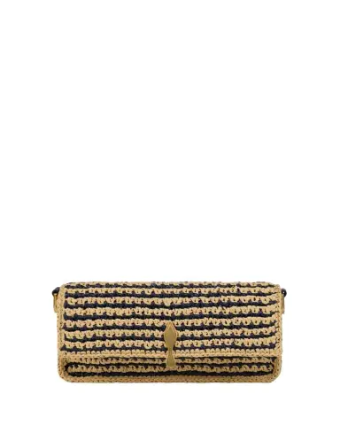 Christian Louboutin Bettina Mini Crossbody Bag in Striped Crochet Raffia | Thumbnail 1 Christian Louboutin Bettina Mini Crossbody Bag in Striped Crochet Raffia | Thumbnail 1
