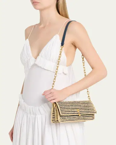Christian Louboutin Bettina Crossbody Bag in Striped Crochet Raffia | Thumbnail 2 Christian Louboutin Bettina Crossbody Bag in Striped Crochet Raffia | Thumbnail 2