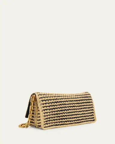 Christian Louboutin Bettina Crossbody Bag in Striped Crochet Raffia | Thumbnail 3 Christian Louboutin Bettina Crossbody Bag in Striped Crochet Raffia | Thumbnail 3