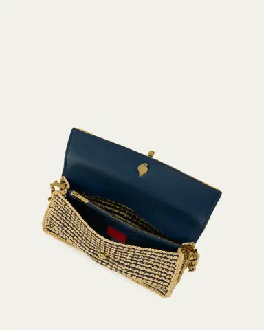 Christian Louboutin Bettina Crossbody Bag in Striped Crochet Raffia | Thumbnail 4 Christian Louboutin Bettina Crossbody Bag in Striped Crochet Raffia | Thumbnail 4
