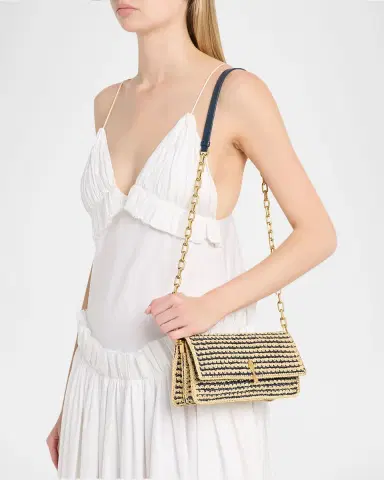 Christian Louboutin Bettina Crossbody Bag in Striped Crochet Raffia | Thumbnail 6 Christian Louboutin Bettina Crossbody Bag in Striped Crochet Raffia | Thumbnail 6