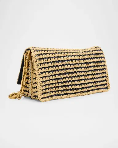 Christian Louboutin Bettina Crossbody Bag in Striped Crochet Raffia | Thumbnail 7 Christian Louboutin Bettina Crossbody Bag in Striped Crochet Raffia | Thumbnail 7