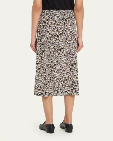 Marni Anemones-Print Silk Crepe De Chine Midi Skirt | Thumbnail 3 Marni Anemones-Print Silk Crepe De Chine Midi Skirt | Thumbnail 3