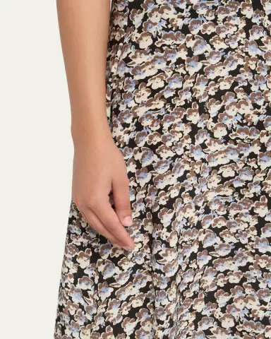 Marni Anemones-Print Silk Crepe De Chine Midi Skirt | Thumbnail 5 Marni Anemones-Print Silk Crepe De Chine Midi Skirt | Thumbnail 5