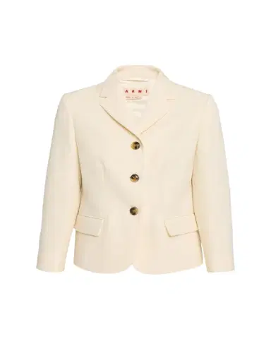 Marni Double Wool Crepe Single-Breasted Blazer Jacket | Thumbnail 1 Marni Double Wool Crepe Single-Breasted Blazer Jacket | Thumbnail 1
