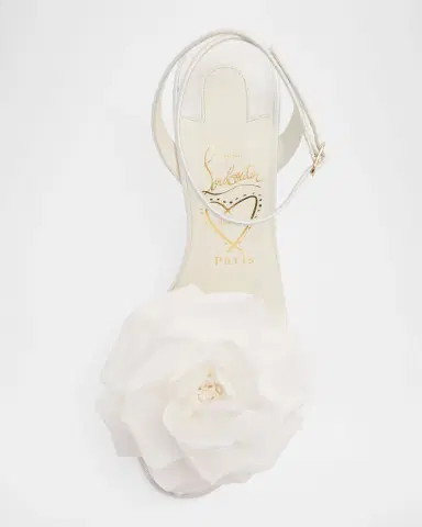 Christian Louboutin 100mm Miss Z Flora Leather Sandals | Thumbnail 6 Christian Louboutin 100mm Miss Z Flora Leather Sandals | Thumbnail 6