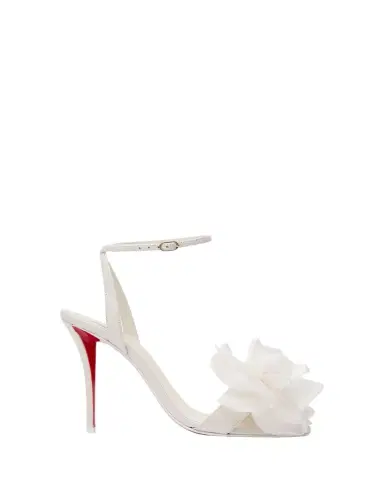 Christian Louboutin 100mm Miss Z Flora Leather Sandals | Thumbnail 1 Christian Louboutin 100mm Miss Z Flora Leather Sandals | Thumbnail 1
