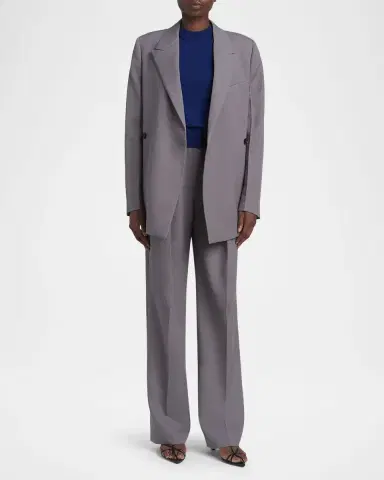 Jil Sander Pleated Wool Straight-Leg Pants | Thumbnail 10 Jil Sander Pleated Wool Straight-Leg Pants | Thumbnail 10