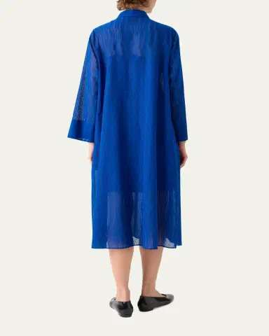 Akris Wave Broderie Anglaise Cotton Voile Midi Shirtdress | Thumbnail 3 Akris Wave Broderie Anglaise Cotton Voile Midi Shirtdress | Thumbnail 3