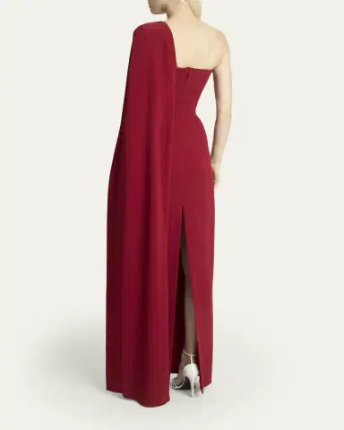 Givenchy Twisted One-Shoulder Cape Gown | Thumbnail 3 Givenchy Twisted One-Shoulder Cape Gown | Thumbnail 3