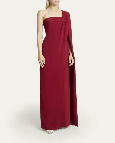 Givenchy Twisted One-Shoulder Cape Gown | Thumbnail 4 Givenchy Twisted One-Shoulder Cape Gown | Thumbnail 4
