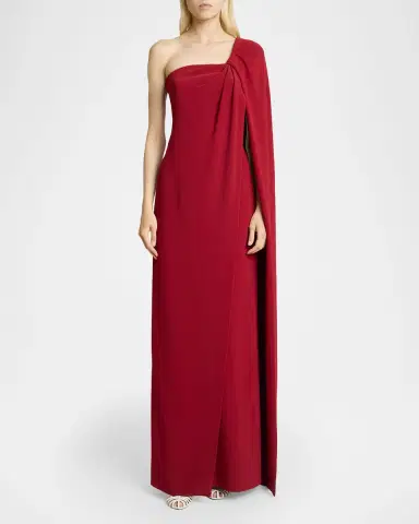 Givenchy Twisted One-Shoulder Cape Gown | Thumbnail 6 Givenchy Twisted One-Shoulder Cape Gown | Thumbnail 6