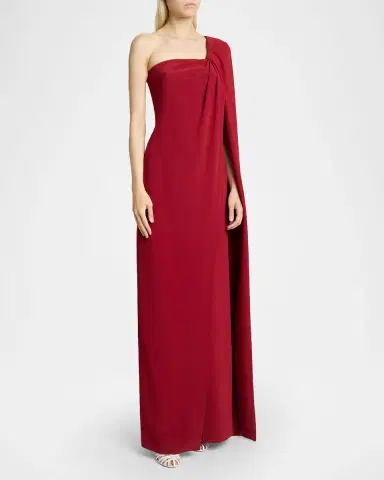 Givenchy Twisted One-Shoulder Cape Gown | Thumbnail 8 Givenchy Twisted One-Shoulder Cape Gown | Thumbnail 8