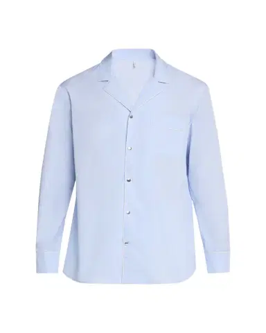 Moncler Men's Fil-a-Fil Cotton Long-Sleeve Shirt | Thumbnail 1 Moncler Men's Fil-a-Fil Cotton Long-Sleeve Shirt | Thumbnail 1
