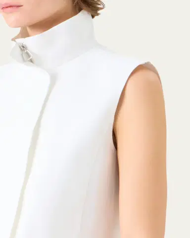 Akris Hester Short Stand-Collar Cotton Gilet | Thumbnail 5 Akris Hester Short Stand-Collar Cotton Gilet | Thumbnail 5
