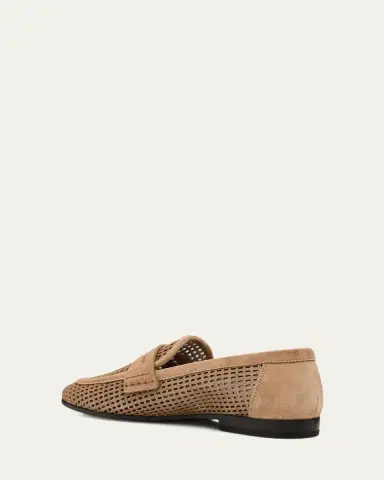 Brunello Cucinelli Perforated Suede-Trim Penny Loafers | Thumbnail 2 Brunello Cucinelli Perforated Suede-Trim Penny Loafers | Thumbnail 2
