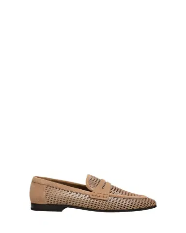 Brunello Cucinelli Perforated Suede-Trim Penny Loafers | Thumbnail 1 Brunello Cucinelli Perforated Suede-Trim Penny Loafers | Thumbnail 1
