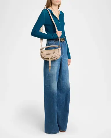 Chloé Marcie Mini Saddle Shoulder Bag in Leather | Thumbnail 15 Chloé Marcie Mini Saddle Shoulder Bag in Leather | Thumbnail 15