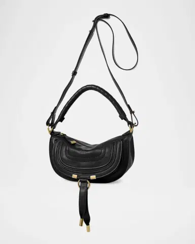 Chloé Marcie Mini Saddle Shoulder Bag in Leather | Thumbnail 18 Chloé Marcie Mini Saddle Shoulder Bag in Leather | Thumbnail 18