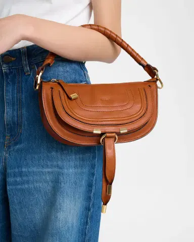 Chloé Marcie Mini Saddle Shoulder Bag in Leather | Thumbnail 19 Chloé Marcie Mini Saddle Shoulder Bag in Leather | Thumbnail 19