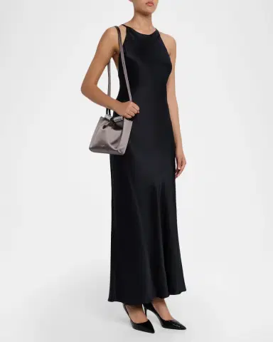 Giorgio Armani Satin Shoulder Bag with Rhinestone Detail | Thumbnail 9 Giorgio Armani Satin Shoulder Bag with Rhinestone Detail | Thumbnail 9