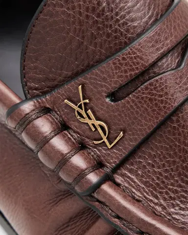 Saint Laurent Le Leather YSL Penny Loafers | Thumbnail 4 Saint Laurent Le Leather YSL Penny Loafers | Thumbnail 4