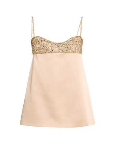 Retrofête Shyla Crystal Satin Mini Dress | Thumbnail 1 Retrofête Shyla Crystal Satin Mini Dress | Thumbnail 1