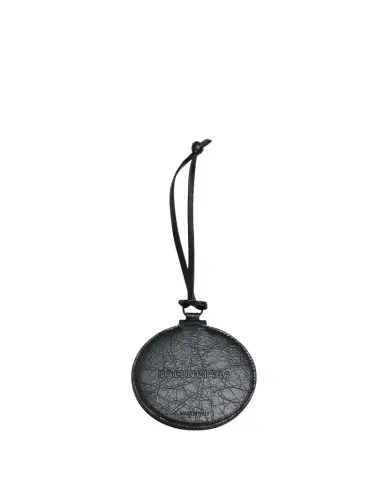 Balenciaga Le City Round Mirror Leather Bag Charm | Thumbnail 1 Balenciaga Le City Round Mirror Leather Bag Charm | Thumbnail 1