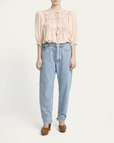 Chloé Split-Hem Barrel-Leg Jeans | Thumbnail 2 Chloé Split-Hem Barrel-Leg Jeans | Thumbnail 2