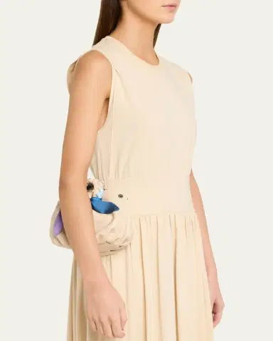 Hereu Bombon Foulard Ruched Leather Top-Handle Bag | Thumbnail 2 Hereu Bombon Foulard Ruched Leather Top-Handle Bag | Thumbnail 2