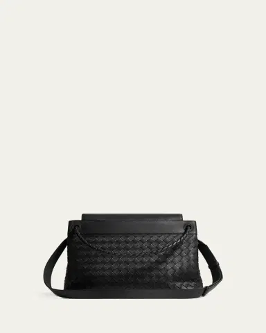 Bottega Veneta Men's Small Andiamo Intrecciato Deerskin Messenger Bag | Thumbnail 2 Bottega Veneta Men's Small Andiamo Intrecciato Deerskin Messenger Bag | Thumbnail 2