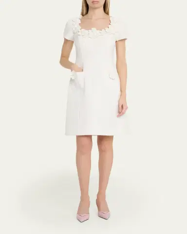 Rickie Freeman for Teri Jon Floral Applique Crepe Mini Dress | Thumbnail 2 Rickie Freeman for Teri Jon Floral Applique Crepe Mini Dress | Thumbnail 2